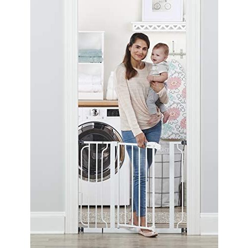 Regalo Easy Step 38.5-Inch Wide Walk Thru Baby Gate, Includes 6-Inch Extension Kit, 4 Pack Pressure Mount Kit, 4 Pack Wall Cups and Mounting Kit