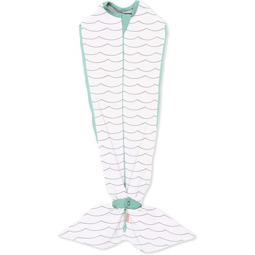 SwaddleMe Room to Grow Pod – 0-6 Months, 1-Pack (Teal Waves) Expandable Baby Swaddle Grows with Baby and Helps Prevent The Startle Reflex for Comfortable Sleep