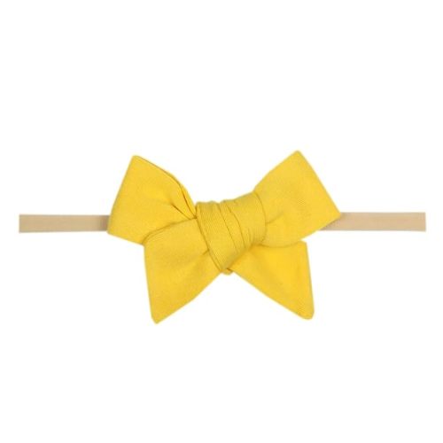 Copper Pearl Baby Bows: Stylish Headbands for Baby Girls, Premium Soft and Stretchy Baby Headbands, Perfect for Newborns, Trendy Designs - Banana