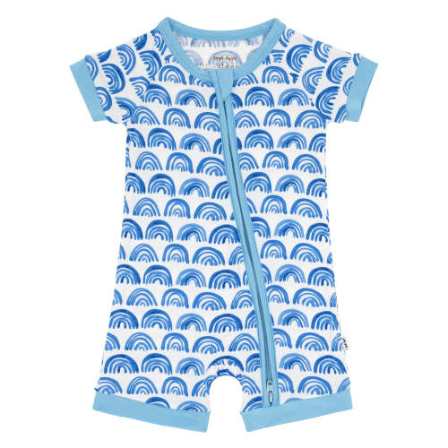 Blue Rainbows Shorty Zippy - Little Sleepies