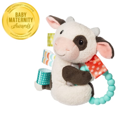 Taggies Buttercup Cow Teether Rattle - 6" - Mary Meyer Stuffed Toys