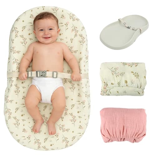 2 Pack Changing Pad Cover for Boys Girls,Ultra Soft Breathable Cotton Diaper Chang Table Covers,Diaper Change Table Sheets,Fit 32"x16" Contoured Changing Pad(Rose Floral,Blush Pink)