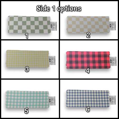 Custom PLAID & MUSLIN Clubfoot Bar Cover, 1/2" padding, reversible, washable, fits any brace type.