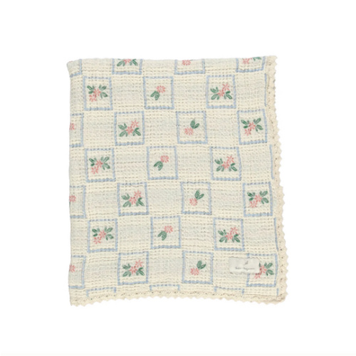 Floral Waffle Blanket