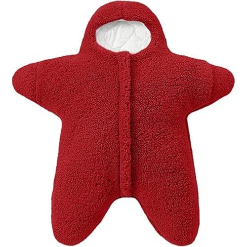 sfdgfhyf Newborn Infant Boys Girls Solid Star Shape Clothes Thick Fleece Warm Hooded Outfits for Baby 0-6 Months