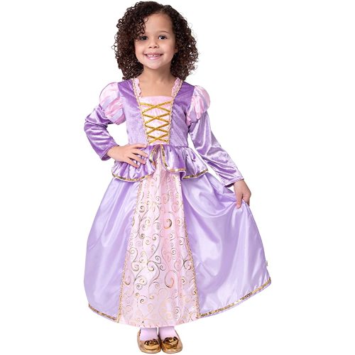 Little Adventures Classic Rapunzel Princess Dress Up Costume - Machine Washable Girls Child Pretend Play and Party Outfit