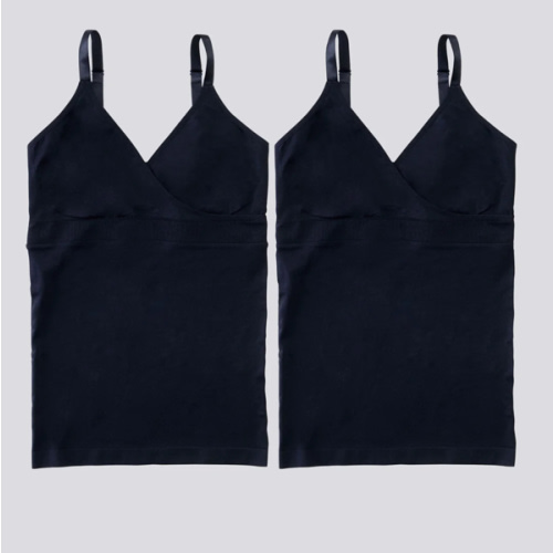 Seamless Nursing Crossover Cami Black 2-Pack Bundle