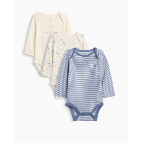 Baby First Favorites Organic Cotton Brannan Bear Bodysuit (3-Pack)