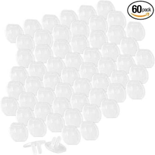 Power Gear Outlet Covers Baby Proofing Child Proof Plug Covers for Electrical Outlets Easy Install Outlet Plug Covers UL Listed Shock Prevention Clear 54615 60 Count
