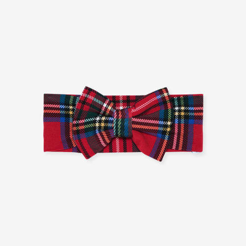 Red Tartan Plaid Luxe Bow Headwrap