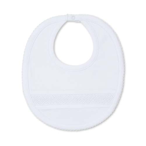 Hand Smocked CLB Charmed White Bib