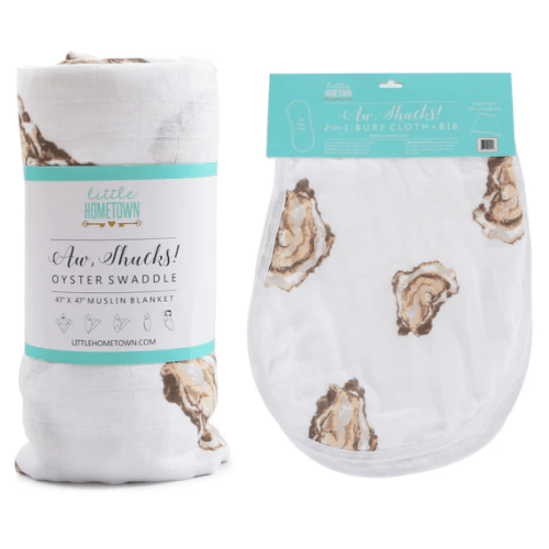 Oyster Baby Muslin Swaddle & Burp Cloth | Save 10% – Little Hometown
