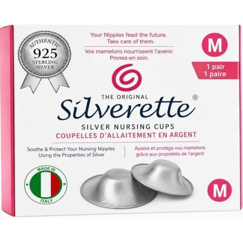 Silverette The Original Silver Nursing Cups, Nipple Covers for Breastfeeding