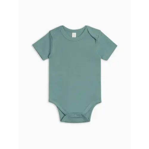 Colored Organics Short Sleeve Bodysuit (0-3M) - Laguna