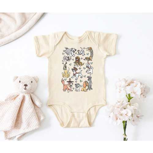 Disney Dogs Baby Bodysuit, Cute Disney Outfit for Baby Girl, Disneyworld Shirt, Baby Shower Gifts, Dog Lover Gifts