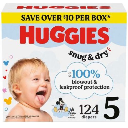 Huggies Snug & Dry Diapers - Size 5 - 124ct