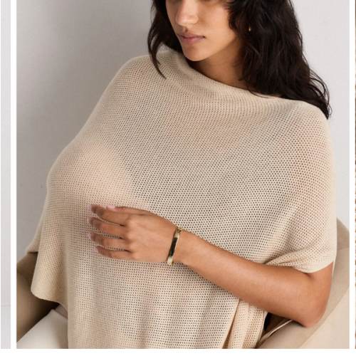 Lightweight Cotton Cashmere Nursing Shawl