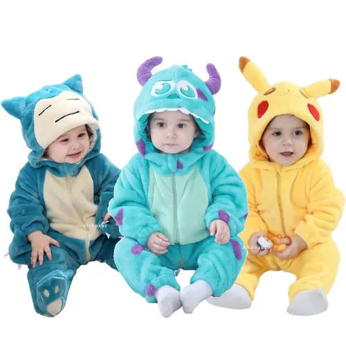 Pokemon Pikachu Snorlax Baby Clothes Baby Jumpsuit Pajamas Newborn Bodysuit 0-3 Years Old Cosplay Costume Hooded Onesie - AliExpress 26
