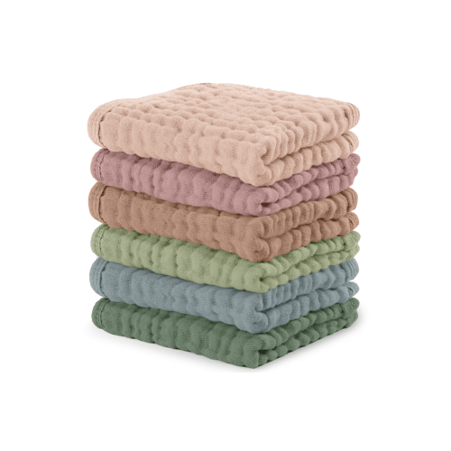 Muslin Washcloths - Pack of 6