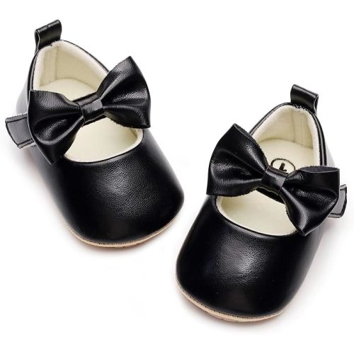 HONGTEYA Baby Girls Shoes Infant Mary Jane Flats Non Slip Newborn Moccasins
