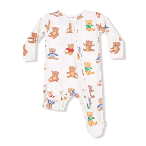 2-Way Zip Footie, Teddy Bear Collection