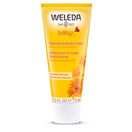 Weleda Baby Calendula Nourishing Body Cream, 2.5 Fluid Ounce, Plant Rich Moisturizer with Calendula and Lanolin - Nourishing Body Cream- Calendula - 2.5 Fl Oz (Pack of 1)