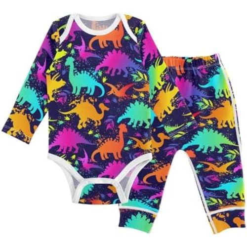 vvfelixl Baby Bodysuits Pants Sets Hanukah Candles Jewish Stars Long Sleeve Baby Clothes for Boys Girls 0-24M