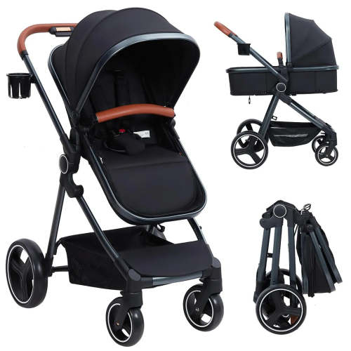 Cozony - Bassinet Stroller - Black - REBEL