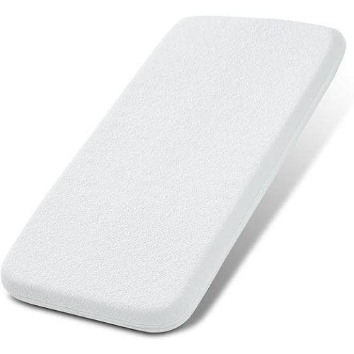 NeoBorn Baby Bassinet Mattress Pad, 35" x 20" Dual Sided Comfort Gel Memory Foam Mattress with Removable Breathable Soft Tencel Cover Fit for ANGELBLISS/AMKE/Bellababy/Yamesmile Baby Bassinet