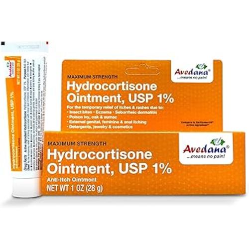 Hydrocortisone Ointment | 1oz Hydrocortisone Ointment with 1 Percent USP – Maximum Strength Cortisone Ointment | Fast Relief Anti Itch Ointment | Soothing and Calming Waterproof Formula