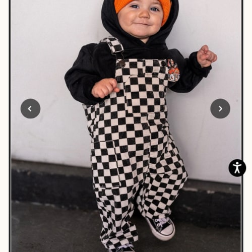 Little Trouble Checkered Overalls