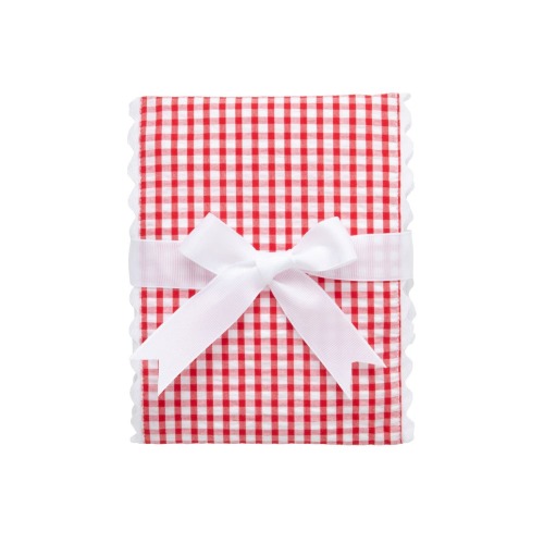 Big Check Fancy Fabric Burp Cloth