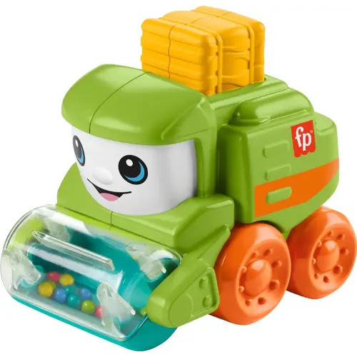 Fisher-Price Baby Toy Rollin’ Tractor Push-Along Vehicle with Fine Motor Activities for Infants Ages 6+ Months