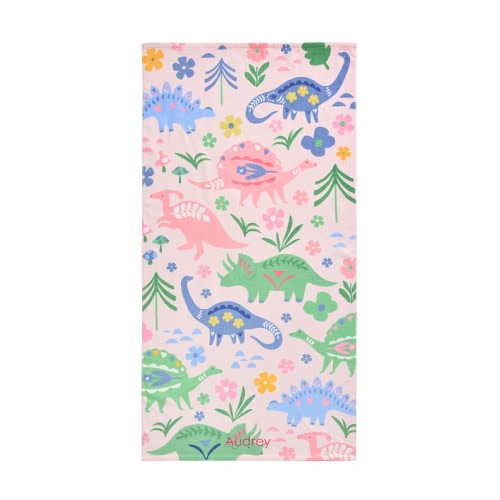 Floral Dino Kid Beach Towel UPF 50+