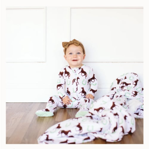 Horse Footed Bamboo Baby Onesie - milk & baby – Milk & Baby