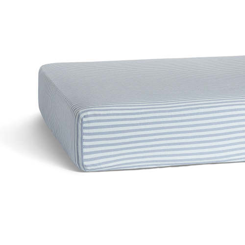 Crib Sheets - Stormy Blue Stripe