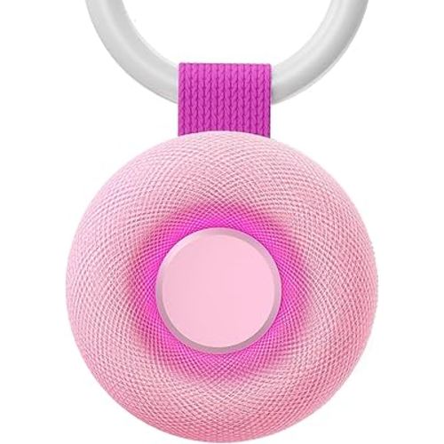 Portable Sound Machine - White Noise Sound Machine for Baby, Travel Donut Sound Machine for Sleep, 15 Soothing Sounds & 7 Colors Night Light, Breathing, Baby Shusher, Registry Gift, Pink