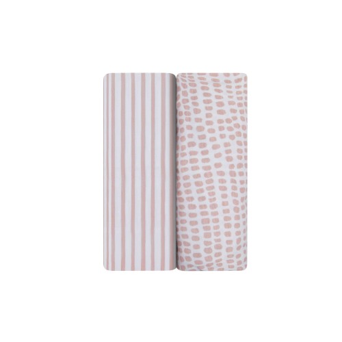 Baby Fitted Waterproof Bassinet Sheet 2 Pack