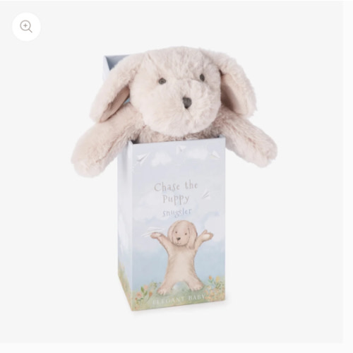 Chase the Puppy Snuggler Plush Security Blanket w/ Gift Box – Elegant Baby