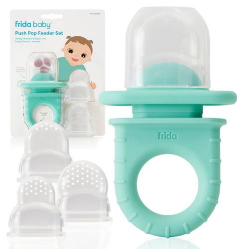 Frida Baby Push Pop Baby Food Feeder - Light Teal Blue - 3ct
