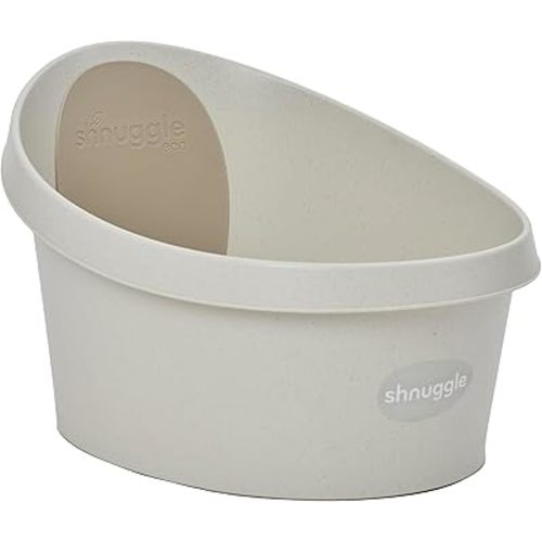 ECO Toddler Bath Tub | Larger Bath Seat for Bigger Kids at Bathtime | Includes Warm and Soft Foam backrest | Grippy Anti-Slip Surface | Recycled Material with Bath Plug | Cookies & Cream