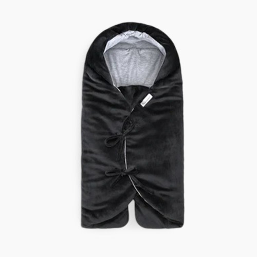 7AM Enfant Nido Velour Mild Climate Infant Wrap - Black Velour, 0-6 M