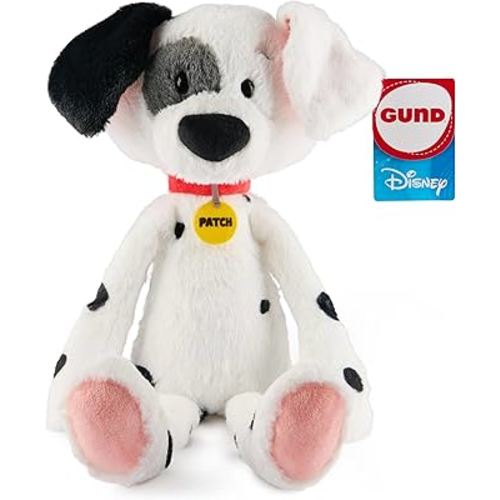GUND Disney Official Patch Toothpick Plush, 101 Dalmatians, Puppy Stuffed Animal for Ages 1 and Up, White, 15”