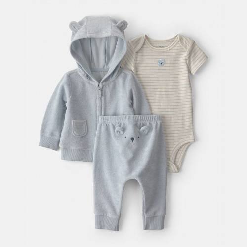 Baby Carter's 3-Piece Terry Hoodie, Bodysuit & Pants Set