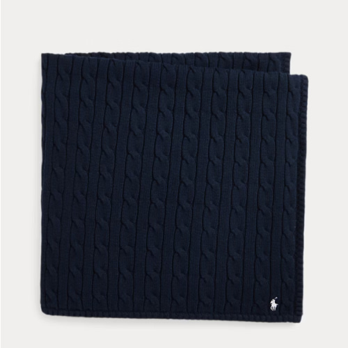 Cable-Knit Cotton Baby Blanket