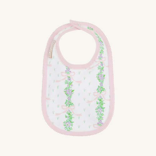 Burp Me Bib - Fincastle Floral with Palm Beach Pink