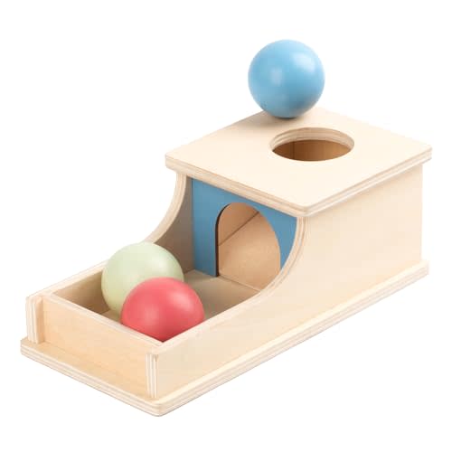 Busy edition Montessori Toys for Babies 6-12 Months, Wooden Object Permanence Box, 9 Month Old Baby Toys, Preschool Developmental Toy for Infant, Toddler Ball Drop Toy Girl Boy Gift