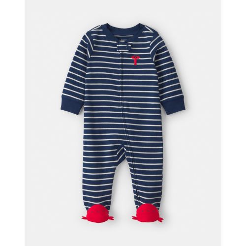 Baby Boy Lobster 2-Way Zip 100% Cotton Sleep & Play Pajama - Blue | Carter's