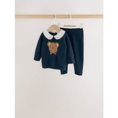 Buy Navy Blue Bear Knitted Jumper and Leggings Baby Set (0mths-2yrs) from Next USA