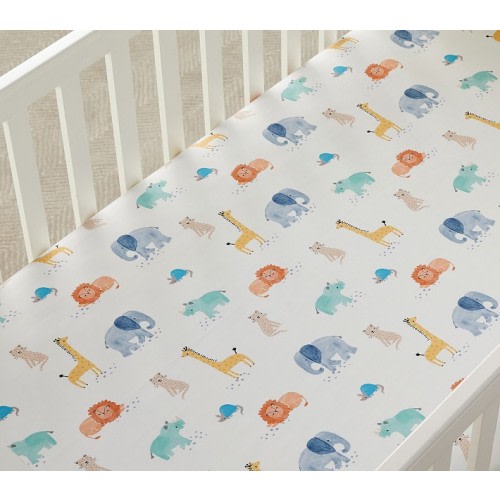 Scout Safari Organic Crib Fitted Sheet